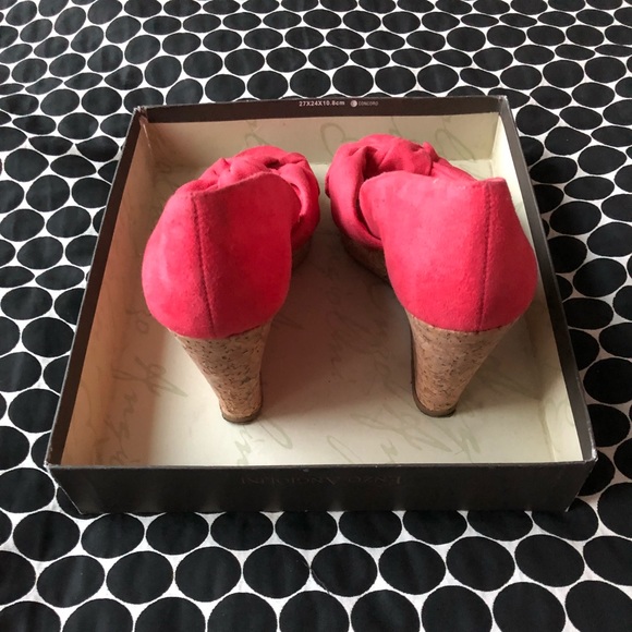 Pink Suede Wedges - Picture 3 of 4